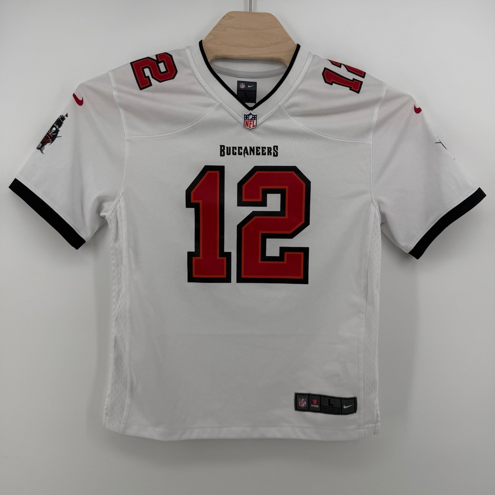 Nike Tom Brady Tampa Bay Buccaneers Jersey Kids Large 14-16 White NFL 12